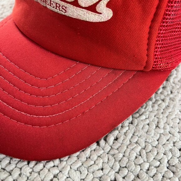 Vintage Budweiser Beer Mesh Snapback Trucker Rope Hat OSFA King Of Beers Cap Red - Picture 11 of 11